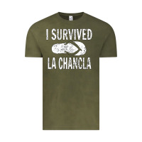 Vintage Olive I survived la chancla Vintage Tee - linhVisuals