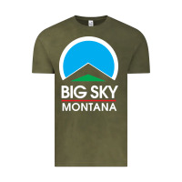 Vintage Olive big sky montana Vintage Tee - linhVisuals