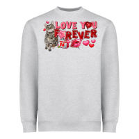 Heather Grey Love you forever Heavyweight Sweatshirt - FaDigitalArtStudio