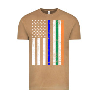 Vintage Camel irish american flag thin blue line police st. patrick's day long sleev Vintage Tee - linhVisuals