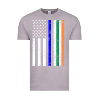 Vintage Zinc irish american flag thin blue line police st. patrick's day long sleev Vintage Tee - linhVisuals