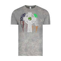 Cloud Rock irish american usa flag celtic cross st patrick's day premium t shirt Vintage Tee - linhVisuals