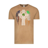 Vintage Camel irish american usa flag celtic cross st patrick's day premium t shirt Vintage Tee - linhVisuals