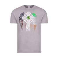 Vintage Zinc irish american usa flag celtic cross st patrick's day premium t shirt Vintage Tee - linhVisuals