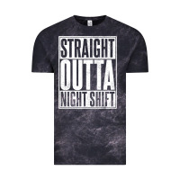 Cloud Black straight outta night shift Vintage Tee - linhVisuals