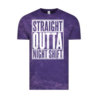Cloud Purple straight outta night shift Vintage Tee - linhVisuals