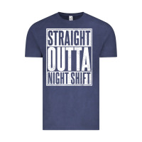 Vintage Denim straight outta night shift Vintage Tee - linhVisuals