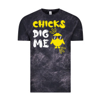 Cloud Black chicks dig me Vintage Tee - linhVisuals