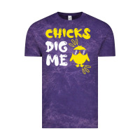 Cloud Purple chicks dig me Vintage Tee - linhVisuals