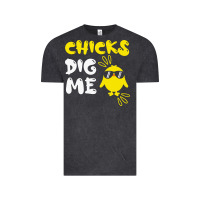 Vintage Black chicks dig me Vintage Tee - linhVisuals