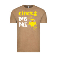 Vintage Coffee chicks dig me Vintage Tee - linhVisuals
