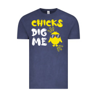 Vintage Denim chicks dig me Vintage Tee - linhVisuals
