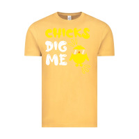 Vintage Mustard chicks dig me Vintage Tee - linhVisuals