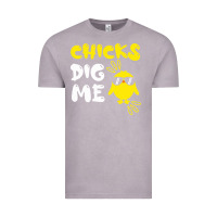 Vintage Zinc chicks dig me Vintage Tee - linhVisuals