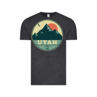 Vintage Black utah retro mountain badge Vintage Tee - linhVisuals
