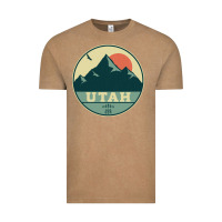 Vintage Coffee utah retro mountain badge Vintage Tee - linhVisuals