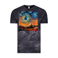Cloud Black van gogh never saw gallifrey Vintage Tee - linhVisuals