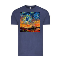 Vintage Denim van gogh never saw gallifrey Vintage Tee - linhVisuals