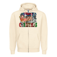 Sandshell Merry Christmas Santa Sleigh Zipper Hoodie - FaDigitalArtStudio