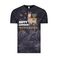 Cloud Black happy llamakah llama withorah jewish Vintage Tee - linhVisuals