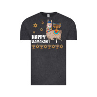 Vintage Black happy llamakah llama withorah jewish Vintage Tee - linhVisuals