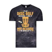 Cloud Black i play disc golf because i like it not Vintage Tee - linhVisuals