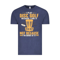 Vintage Denim i play disc golf because i like it not Vintage Tee - linhVisuals