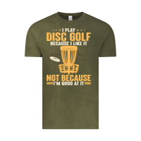 Vintage Olive i play disc golf because i like it not Vintage Tee - linhVisuals