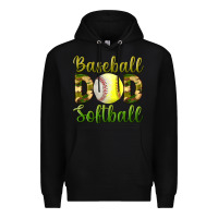 Black Baseball Dad Softball Premium Hoodie - BundleAndBundleShop
