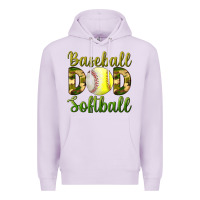 Lilac Baseball Dad Softball Premium Hoodie - BundleAndBundleShop
