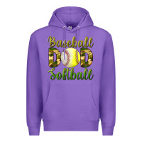 Purple Baseball Dad Softball Premium Hoodie - BundleAndBundleShop