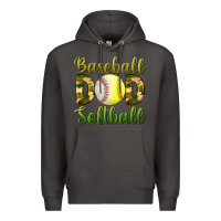 Smoke Baseball Dad Softball Premium Hoodie - BundleAndBundleShop