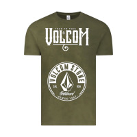 Vintage Olive Volcom Style Vintage Tee - linhVisuals