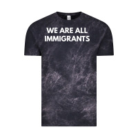 Cloud Black we are all immigrants Vintage Tee - linhVisuals
