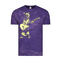 Cloud Purple cat playing guitar Vintage Tee - linhVisuals