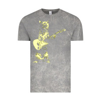 Cloud Rock cat playing guitar Vintage Tee - linhVisuals