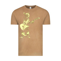 Vintage Camel cat playing guitar Vintage Tee - linhVisuals