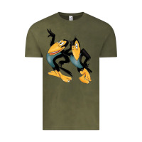 Vintage Olive Heckle and Jeckle Vintage Tee - linhVisuals