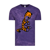 Cloud Purple Calvin Bill Watterson Vintage Tee - linhVisuals