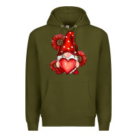 Army Green valentines day red Premium Hoodie - RanaPortraitStore