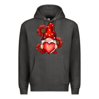 Charcoal Heather valentines day red Premium Hoodie - RanaPortraitStore