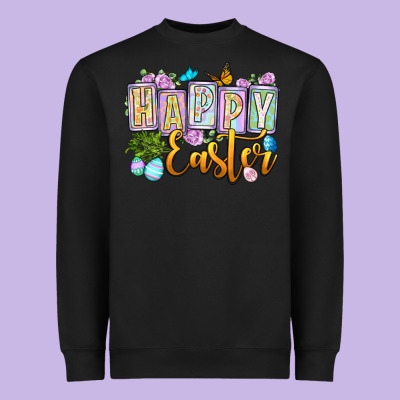 Happy Easter Heavyweight Sweatshirt Designed By Oliviacreatesart