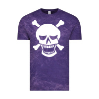 Cloud Purple skull crossbones Vintage Tee - linhVisuals