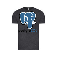 Vintage Black Postgresql Vintage Tee - linhVisuals