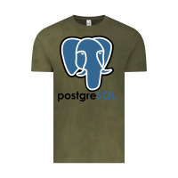 Vintage Olive Postgresql Vintage Tee - linhVisuals