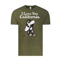 Vintage Olive i love you california bear state hug Vintage Tee - linhVisuals
