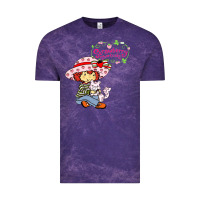 Cloud Purple strawberry shortcake and cat Vintage Tee - linhVisuals