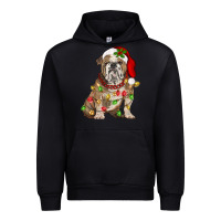 Black Christmas english bulldog Urban Hoodie - BarkalooDesign