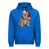 Cobalt Christmas english bulldog Urban Hoodie - BarkalooDesign