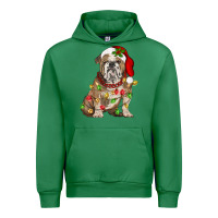 Emerald Christmas english bulldog Urban Hoodie - BarkalooDesign